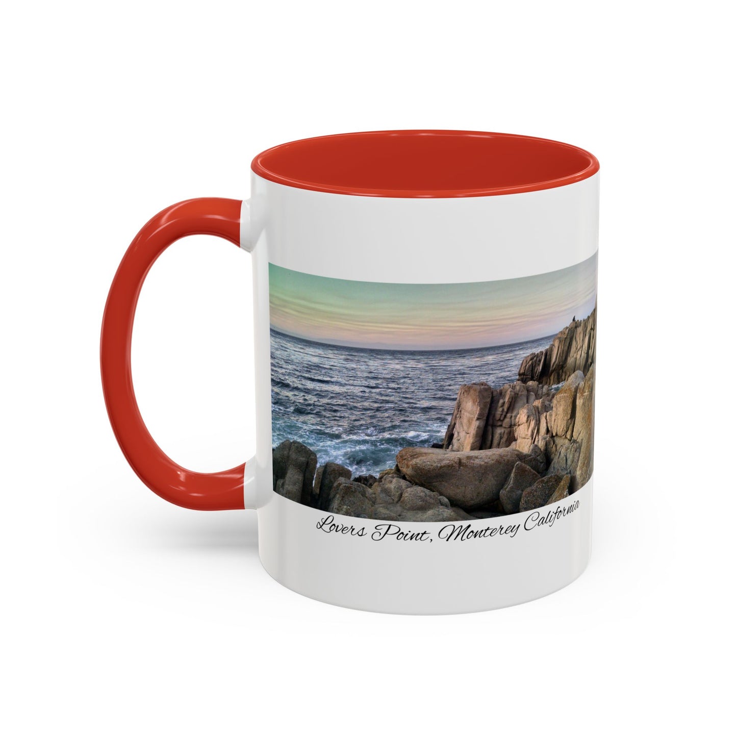 11oz/15oz Ocean View Travelers Coffee Mug Lovers Point, Monterey California San Francisco Bay Area Keepsake