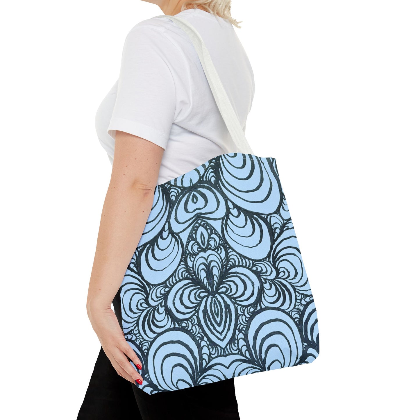 Unisex Original Line Art - All Over Print Tote Bag - Puzzle Panels 1 Color Pop Polar