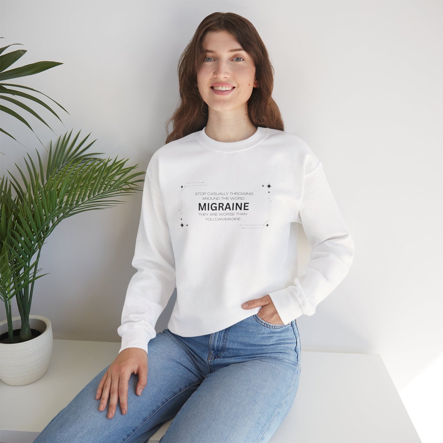 Unisex Migraine Day Invisible Illness Warrior Sweatshirt