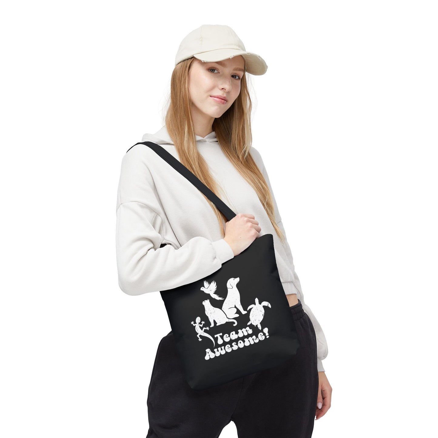 Unisex Animal Lover Lizard Cat Bird Dog Turtle Team Awesome Tote Bag