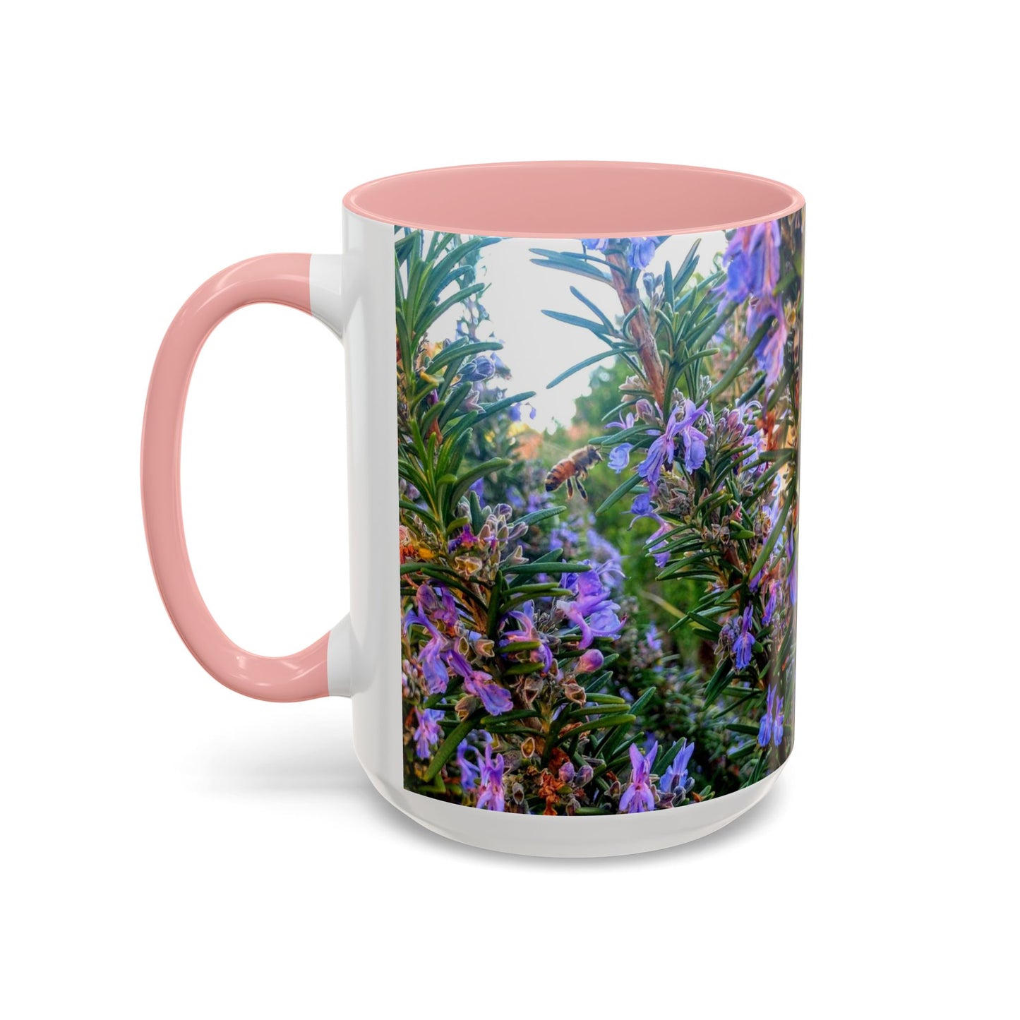 11oz/15oz Garden Themed Rosemary and Bee Pollinator Coffee Mug