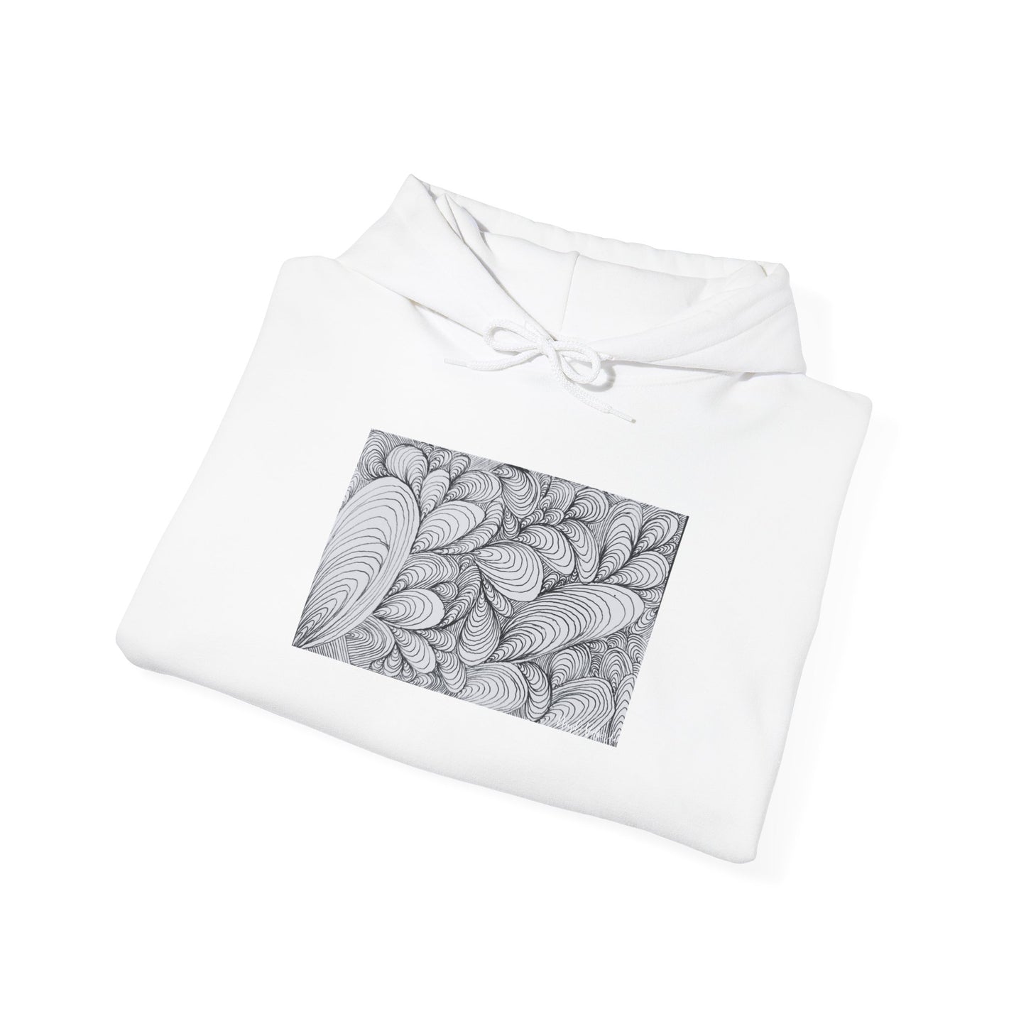 Unisex Heavy Blend™ Original Rough Artwork Midsize Print Hooded Sweatshirt