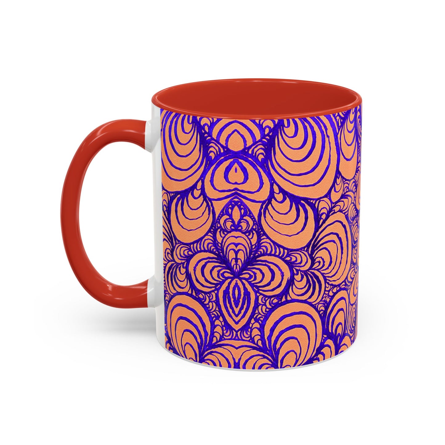 11oz Original Line Art Coffee Mug - Puzzle Panels 1 Color Pop