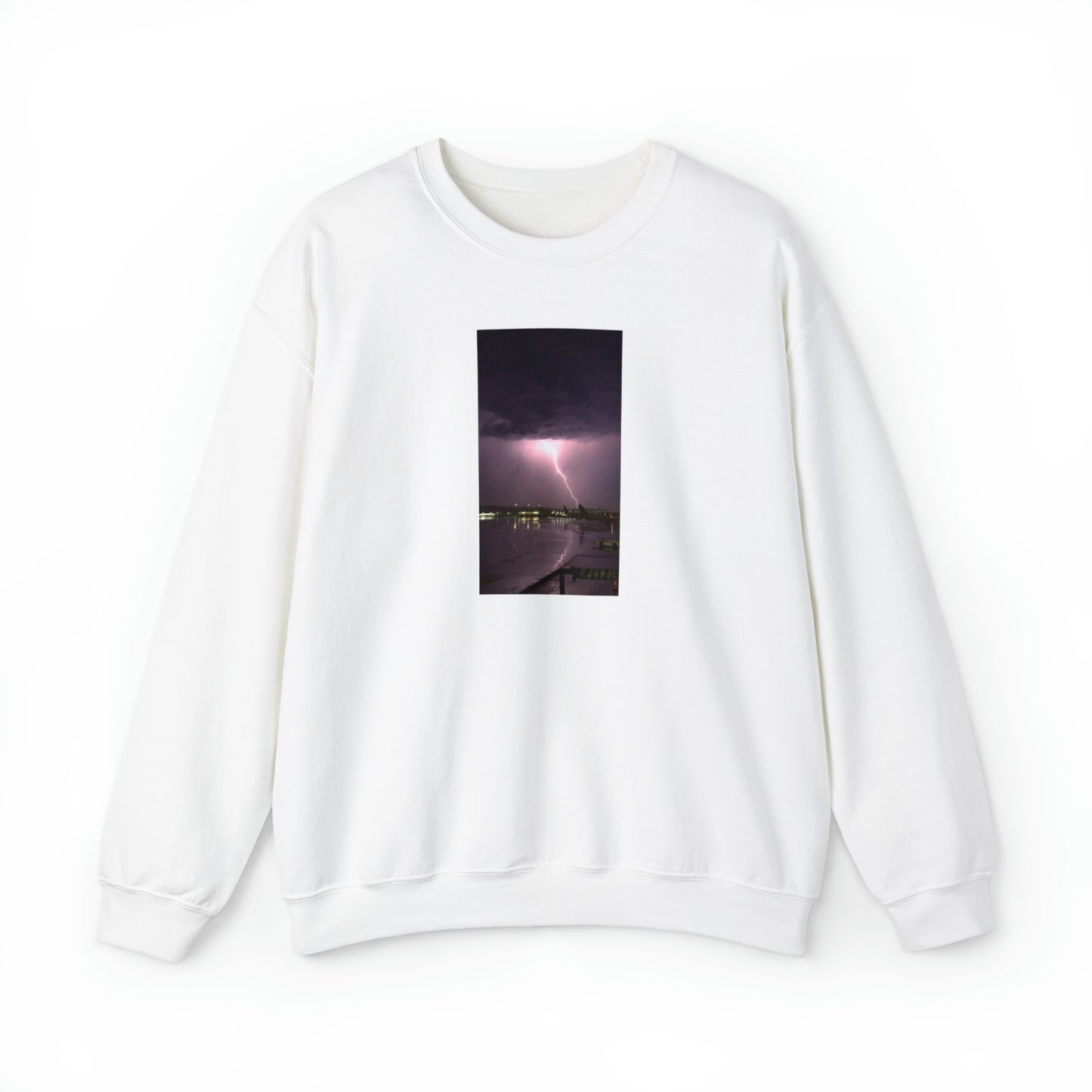 Unisex Lightning Bolt Printed Sweatshirt Caught Out in The Rain