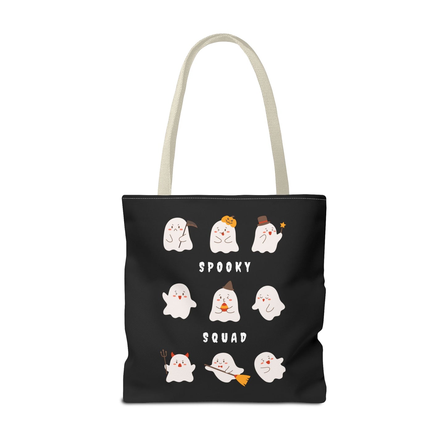 Cute Ghost Halloween Spooky Season Tote Trick or Treating Candy Bag Reusable Halloween Themed Lunch Tote