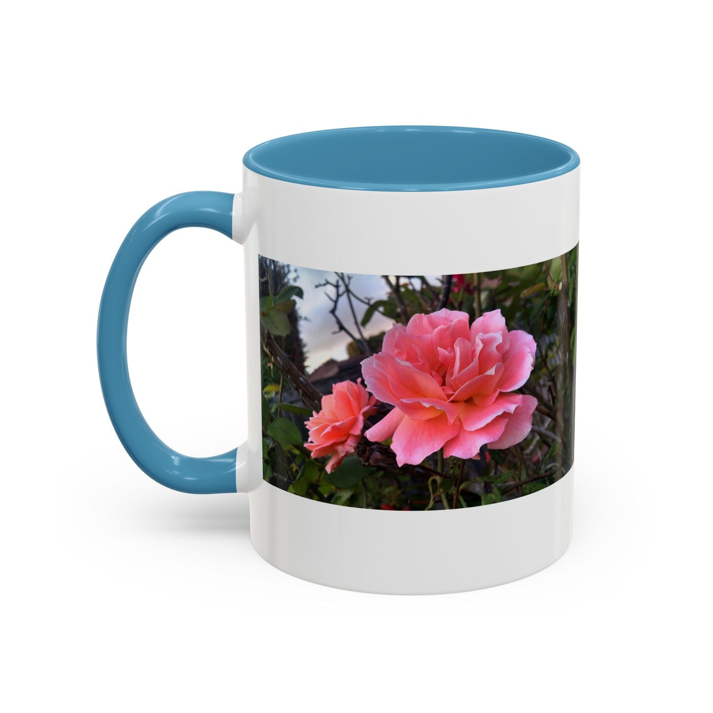 11oz/15oz Garden Themed Double Delight Rose Coffee Mug