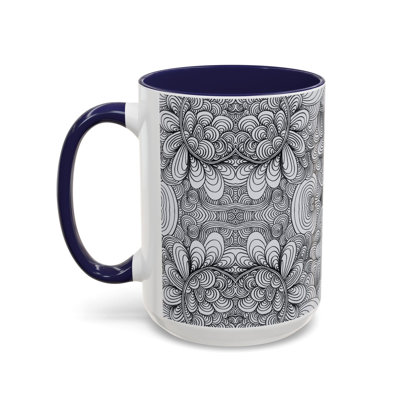 11oz/15oz Original Line Art Coffee Mug - Apricots Noir Mirage