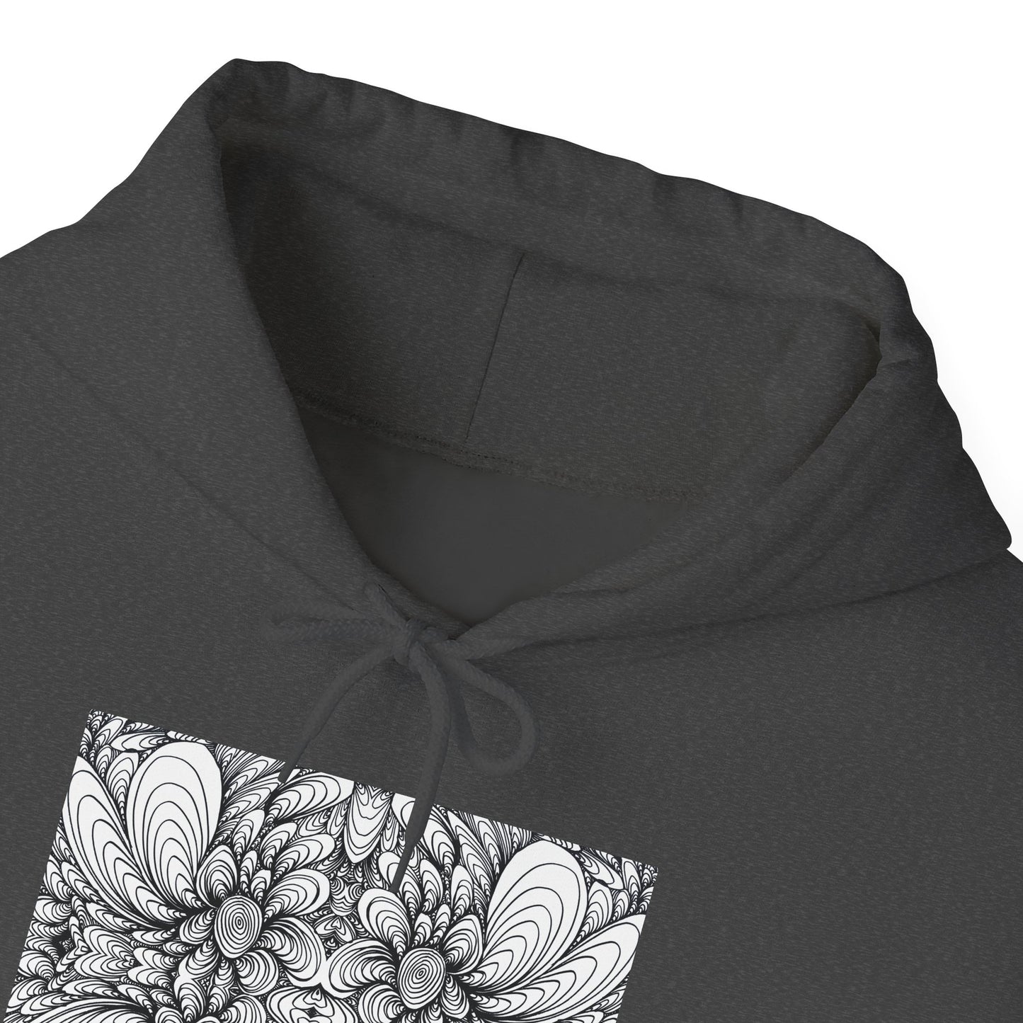 Unisex Heavy Blend™ Original Minimalist Healing Line Art Hooded Sweatshirt - Blooms