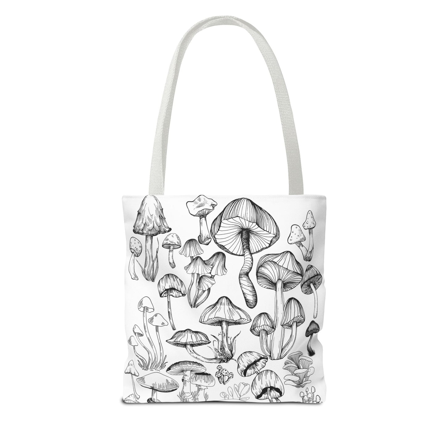 Unisex Mushroom Lover Fungi Print Toadstool Mycology Tote Bag