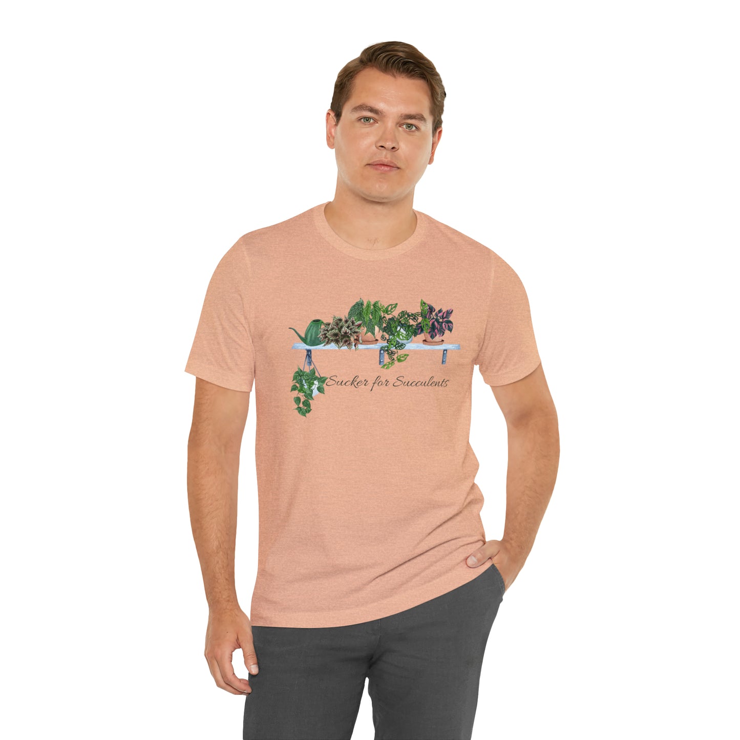 Unisex Gardening Themed T-Shirt Sucker for Succulents