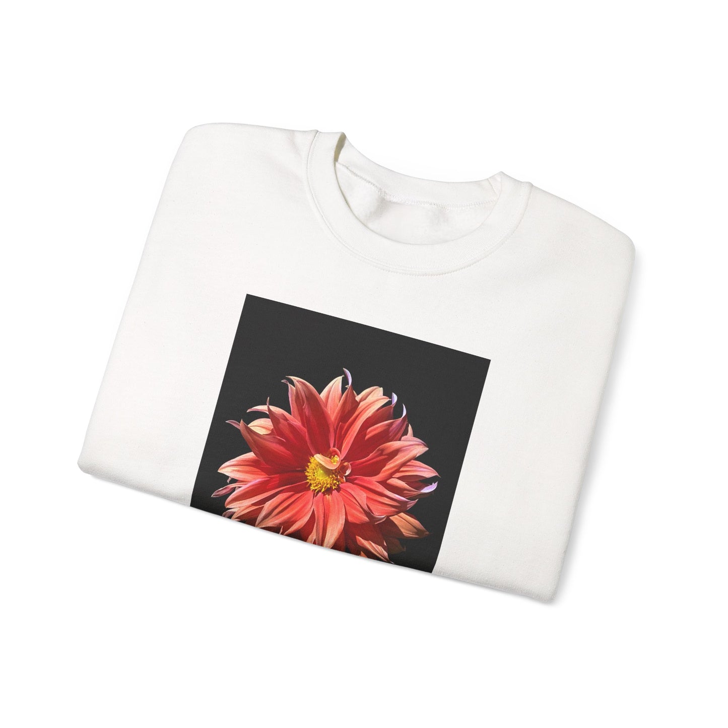Unisex Heavy Blend™ Crewneck Dahlia Flower Sweatshirt