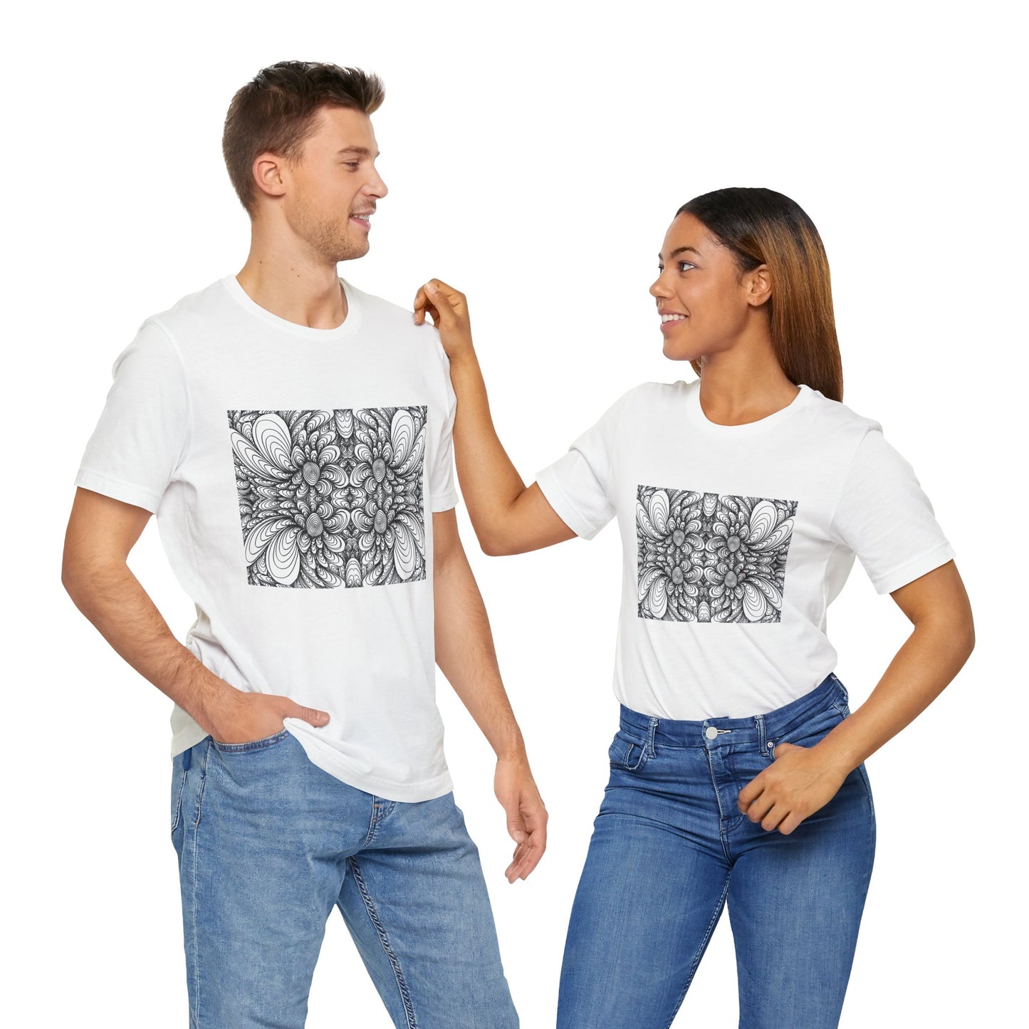 Unisex Original Line Art T-Shirt -Blooms