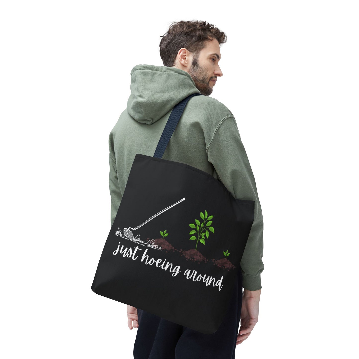Unisex Just Hoeing Around Gardening Themed All Over Print Tote Bag
