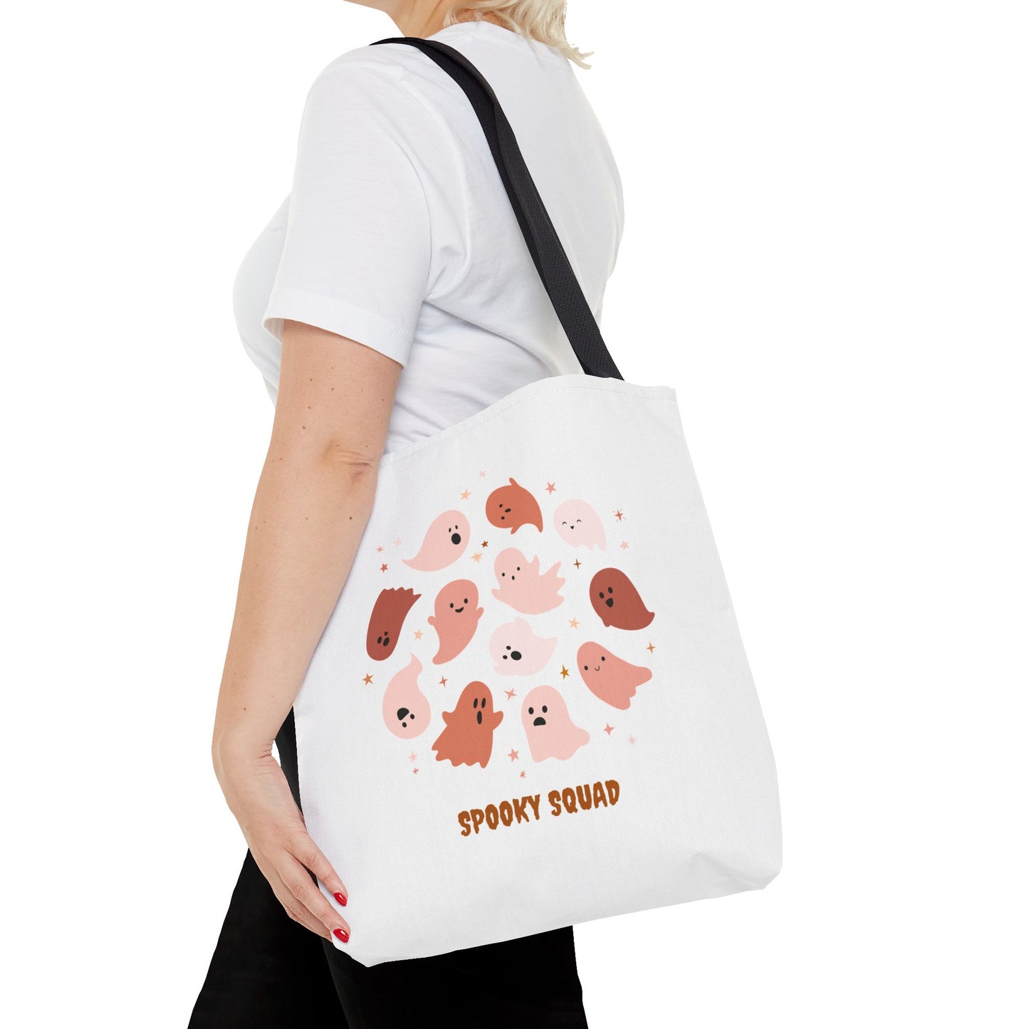 Cute Ghosts Halloween Gang Fall Spooky Squad Fall Season Tote Trick or Treating Candy Bag Reusable Lunch Bag