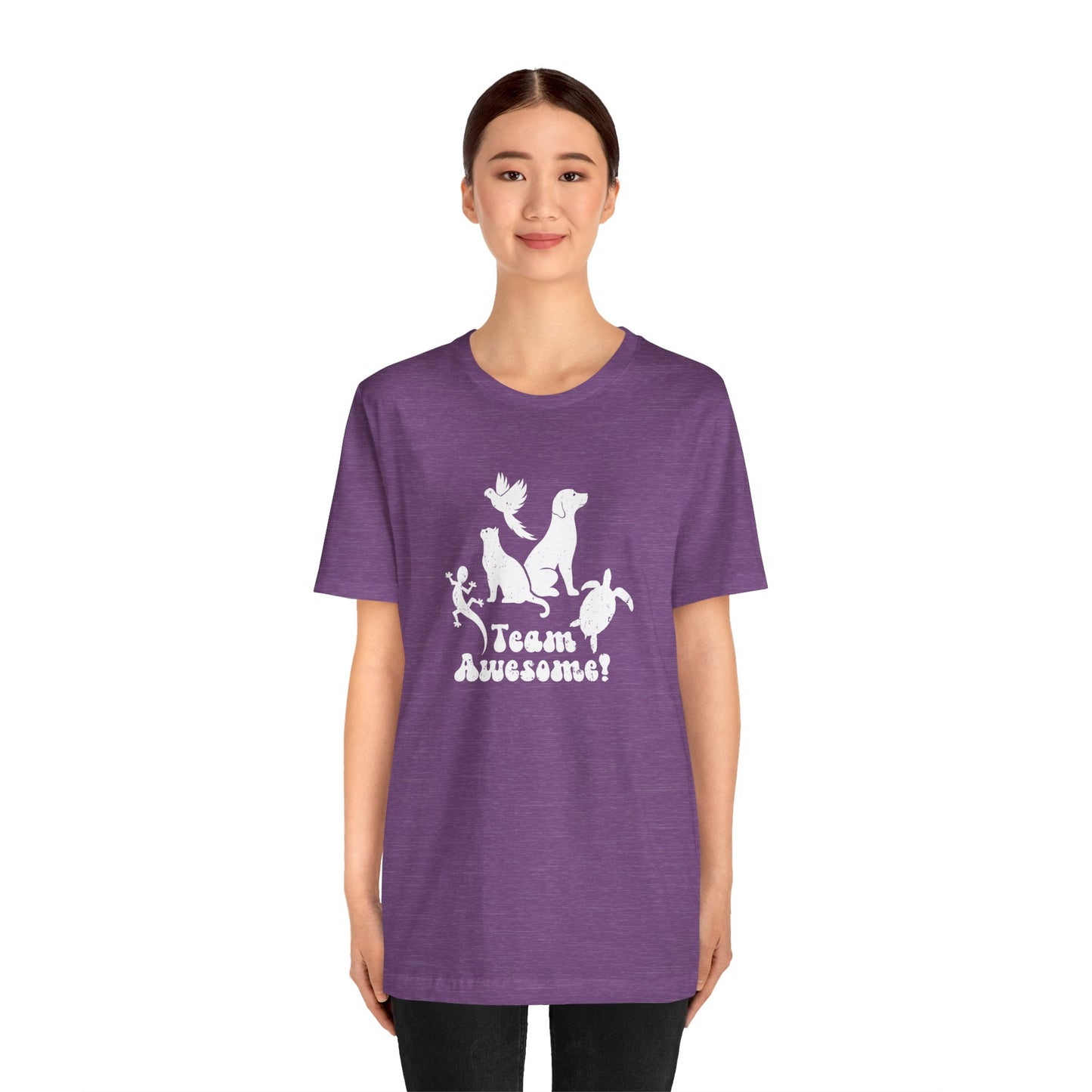 Unisex Animal Lover Lizard Cat Bird Dog Turtle Team Awesome T-Shirt