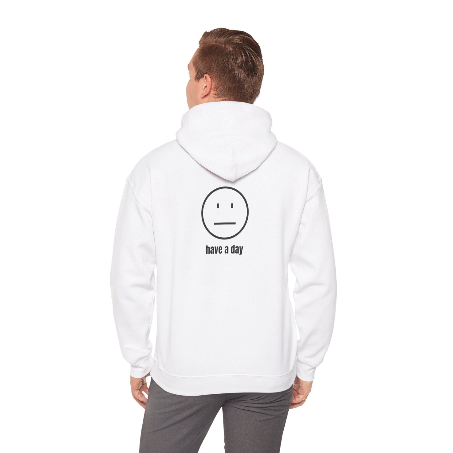 Unisex Heavy Blend™ Straight Face Have A Day Hooded Sweatshirt