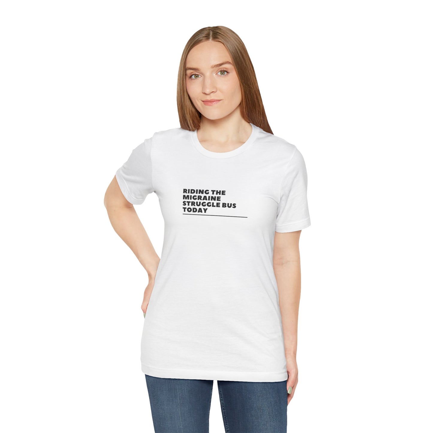 Unisex Migraine Day Invisible Illness Riding The Struggle Bus Tshirt