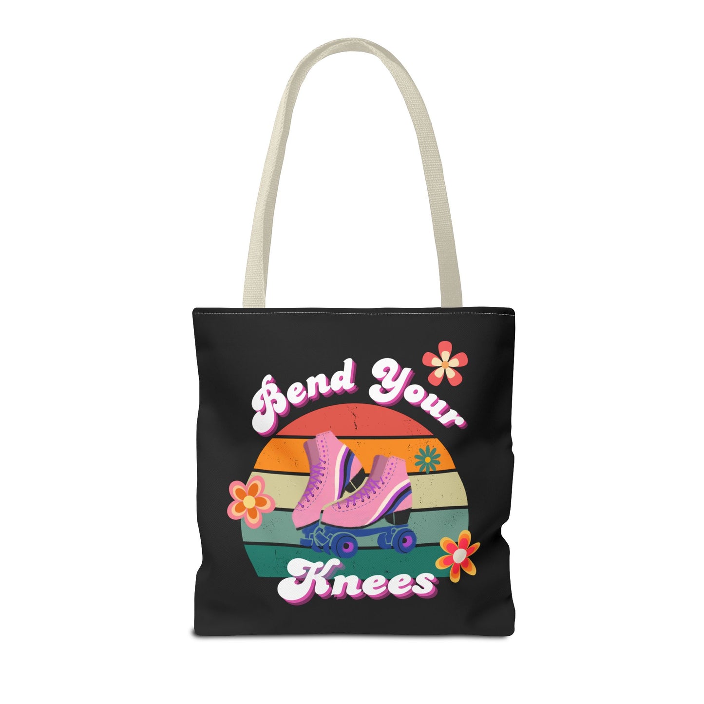 Unisex Retro Vibes Bend Your Knees Skate Day Tote Bag