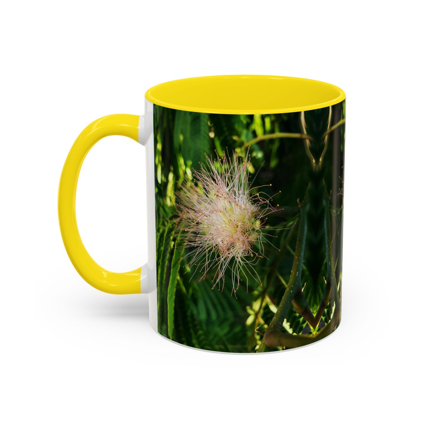 11oz /15oz Garden Themed Silk Blossom Plant Foliage Two Tone Coffee Mug