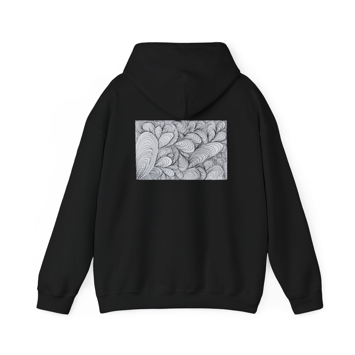 Unisex Heavy Blend™ Original Rough Artwork Midsize Print Hooded Sweatshirt