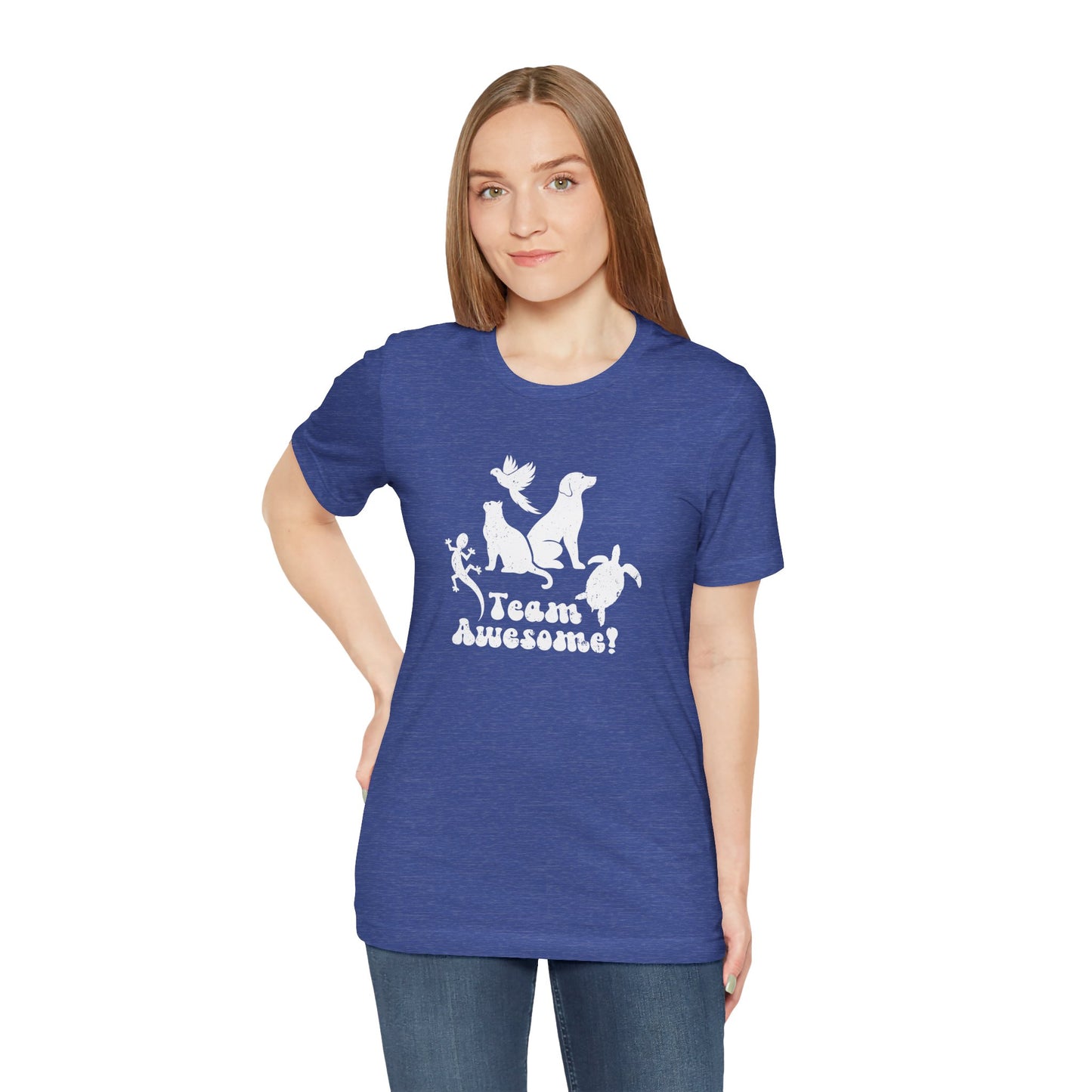 Unisex Animal Lover Lizard Cat Bird Dog Turtle Team Awesome T-Shirt