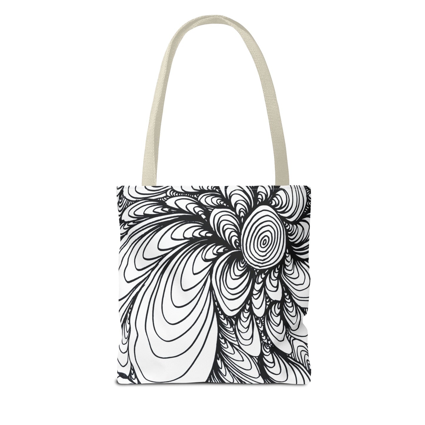 Unisex Original Doodle Art All Over Print Tote Bag - Apricots Noir