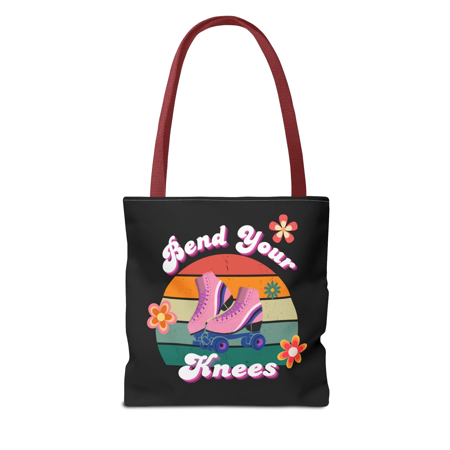 Unisex Retro Vibes Bend Your Knees Skate Day Tote Bag