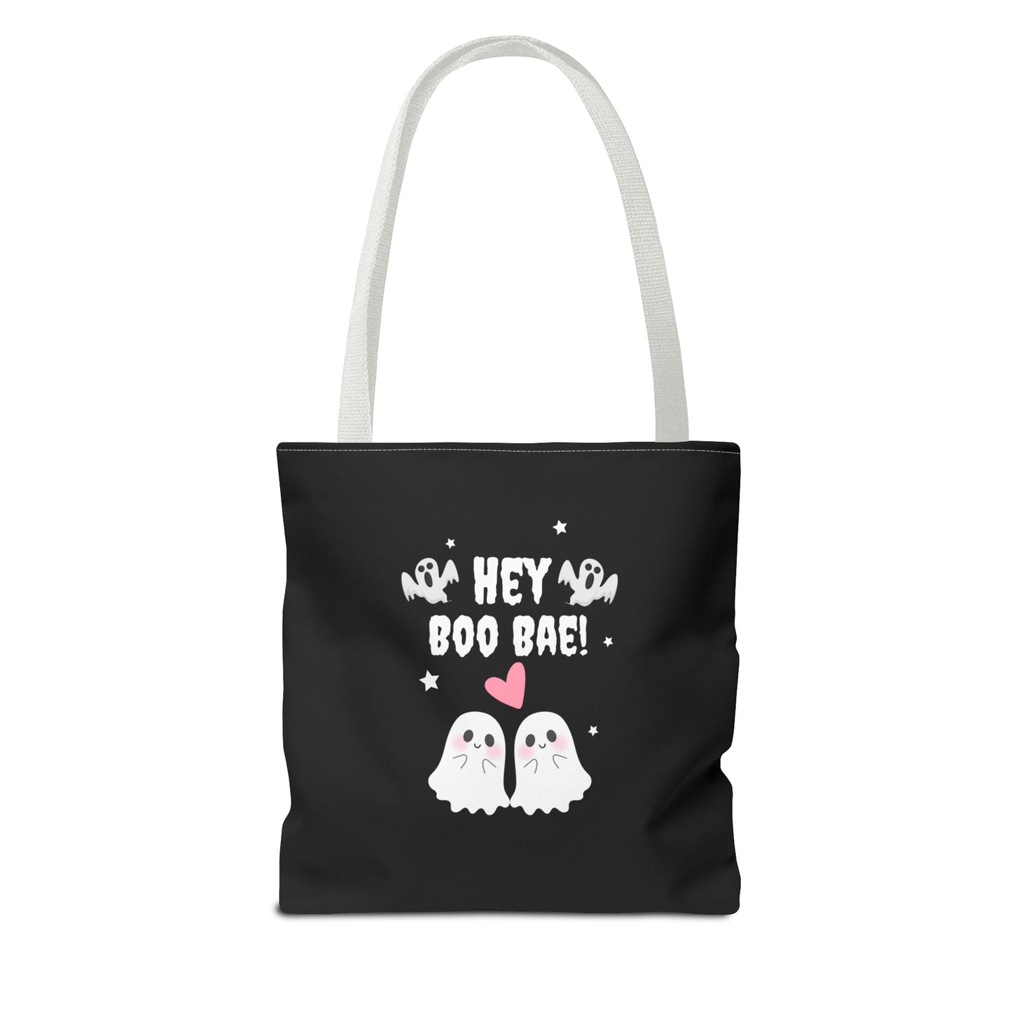 Cute Ghost Couple Boo Bae Halloween Fall Spooky Season Trick or Treating Candy Bag Reusable Halloween Lunch Bag