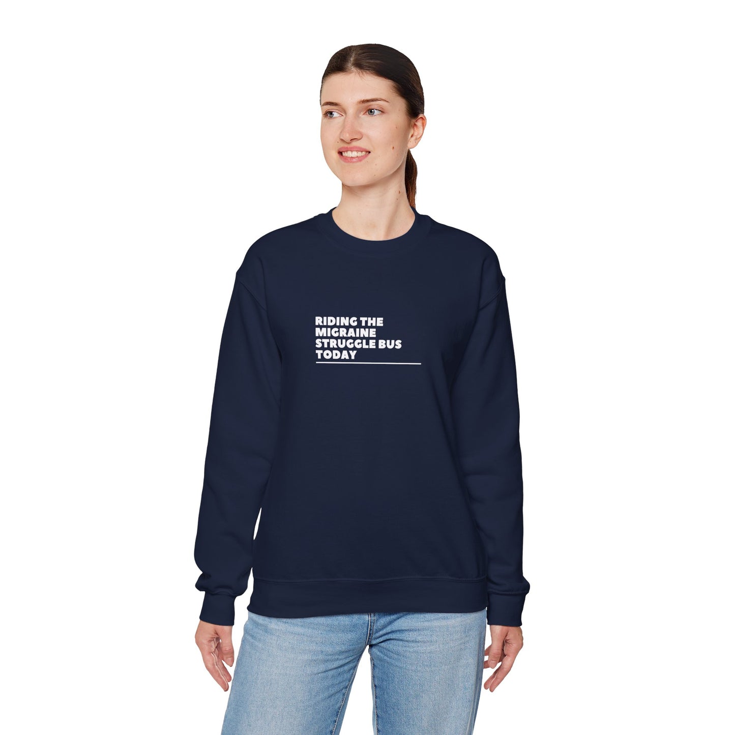 Unisex Migraine Day Invisible Illness Riding The Struggle Bus Warrior Sweatshirt