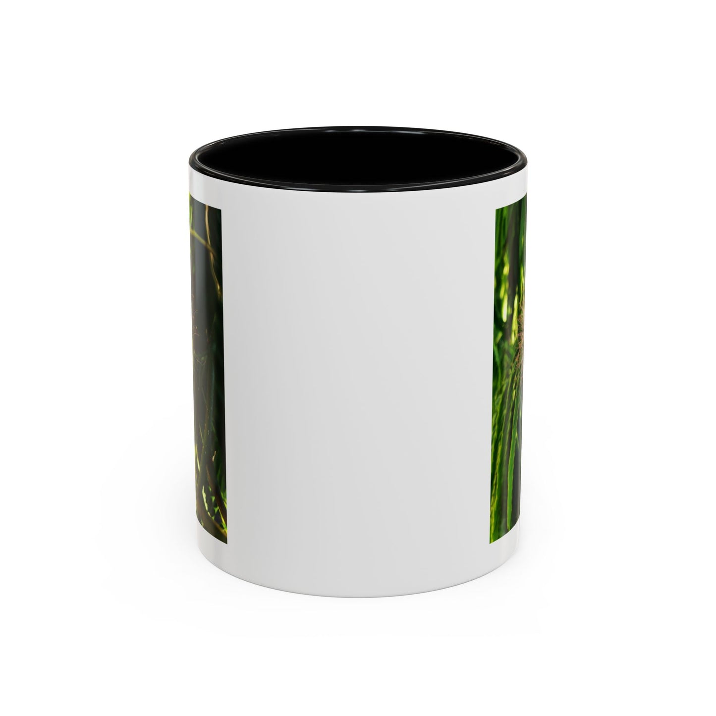 11oz Garden Themed Silk Blossom Plant Foliage Two Tone Coffee Mug