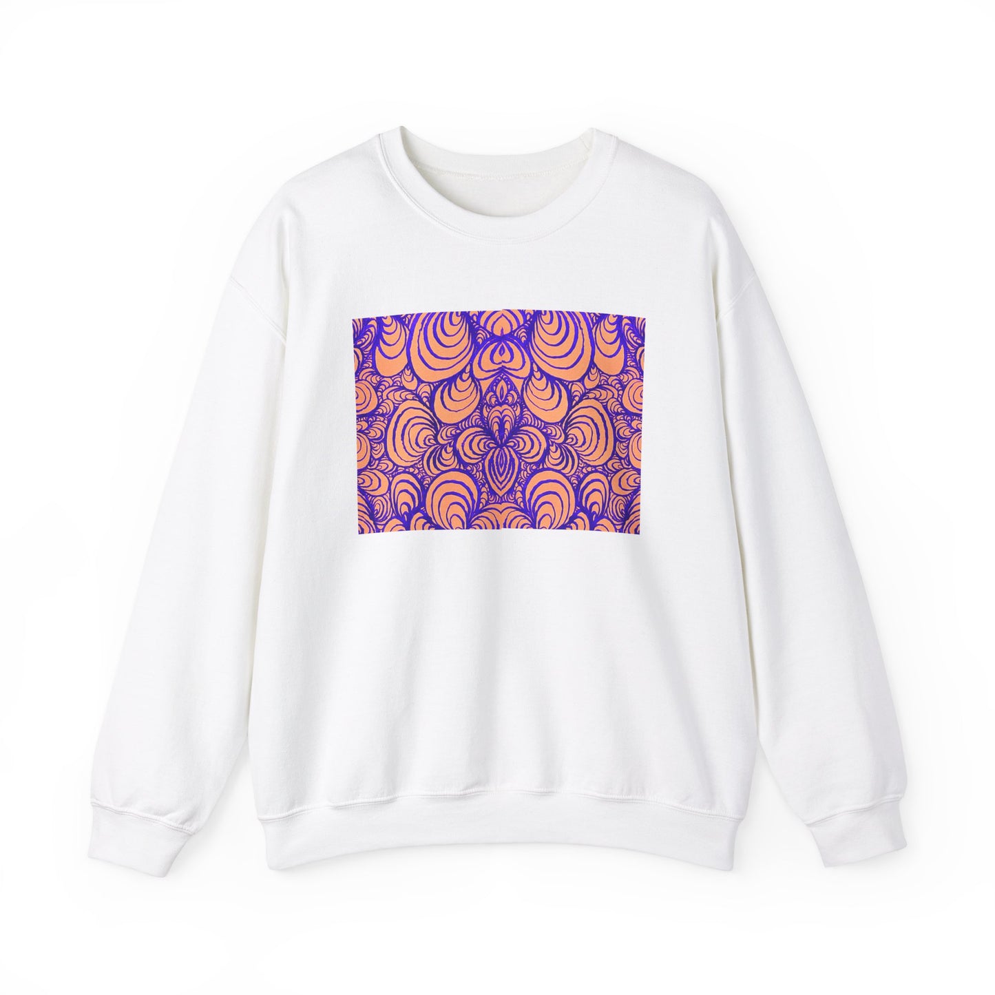 Unisex Original Line Art Sweatshirt - Puzzle Panels 1 Color Pop Run