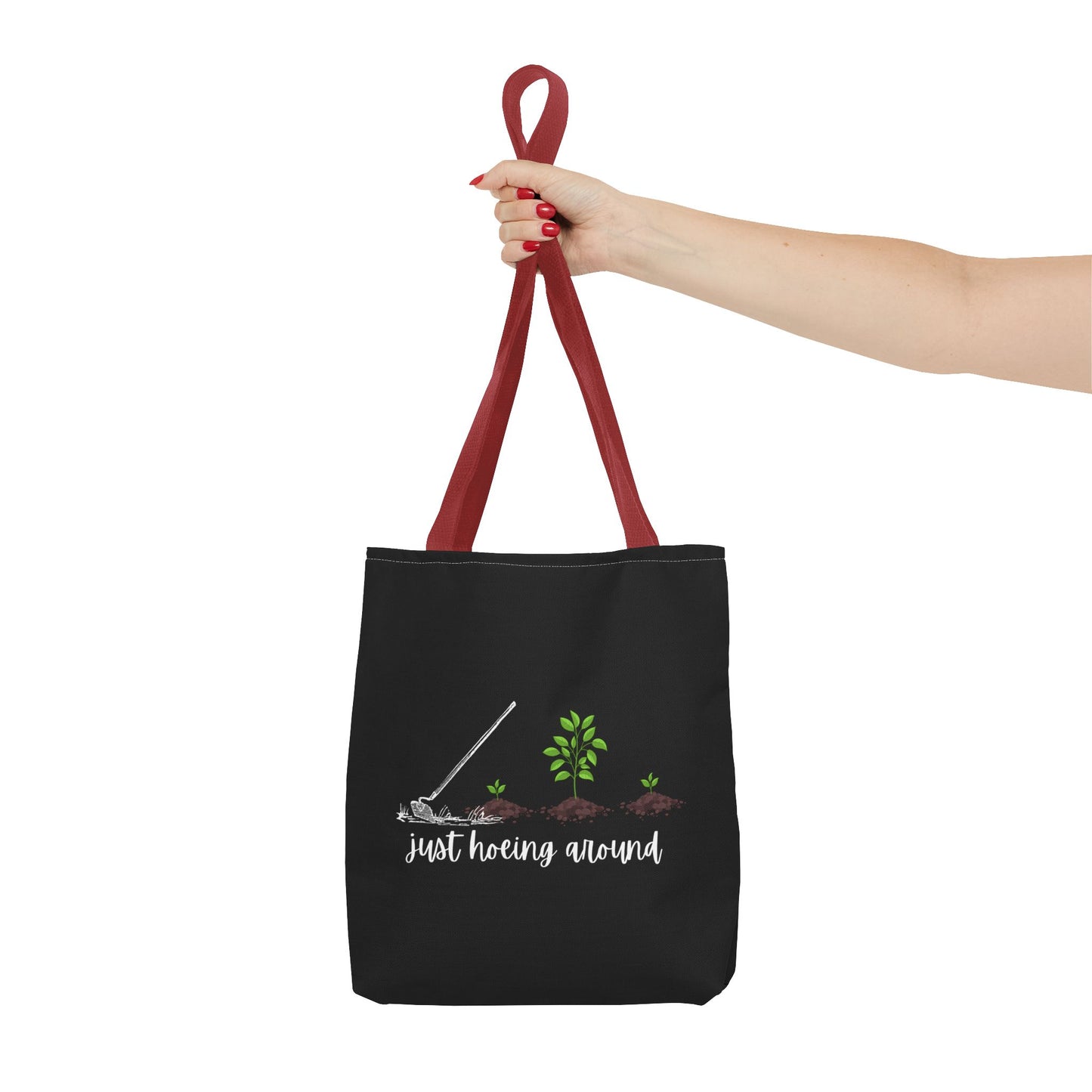 Unisex Just Hoeing Around Gardening Themed All Over Print Tote Bag