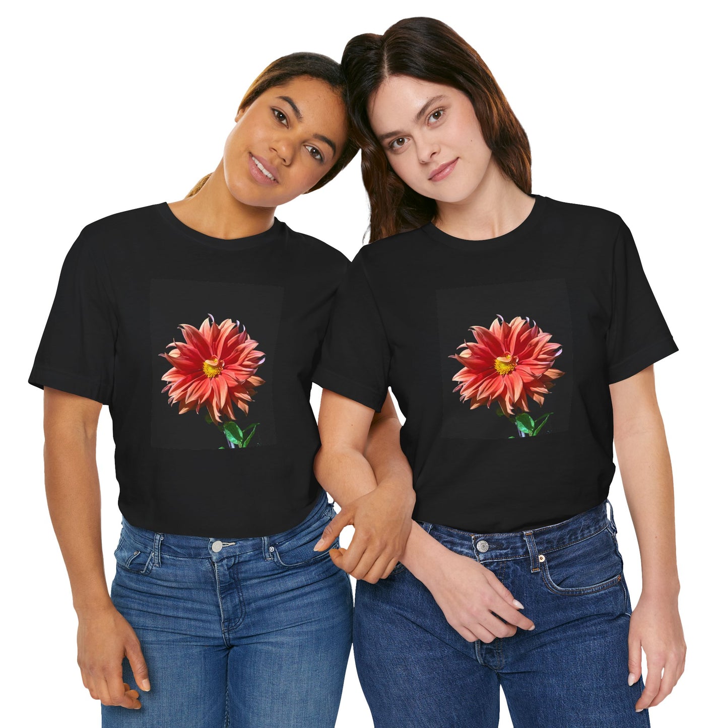 Unisex Jersey Short Sleeve Dahlia Flower T-Shirt