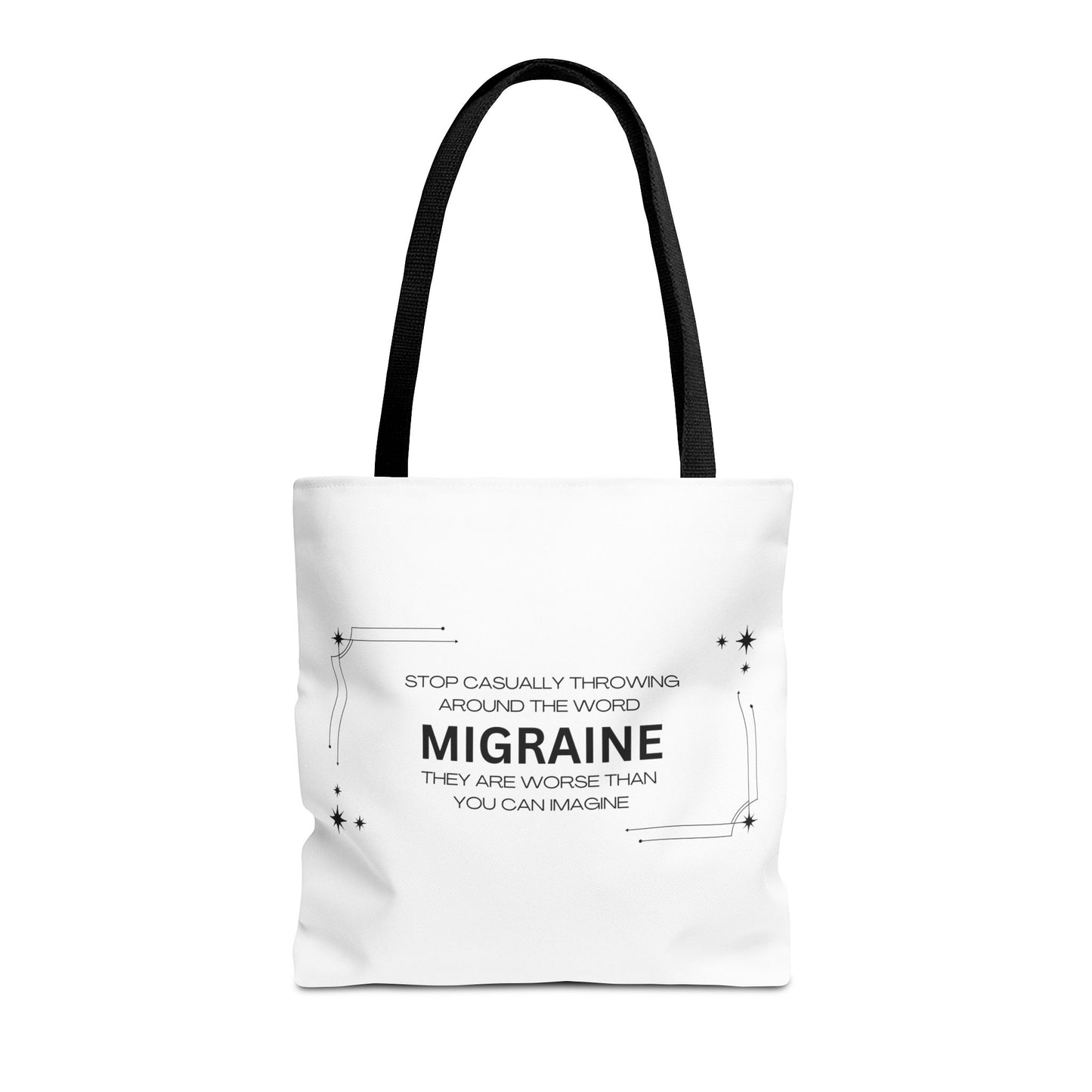 Unisex Migraine Day Invisible Illness Warrior Tote Bag