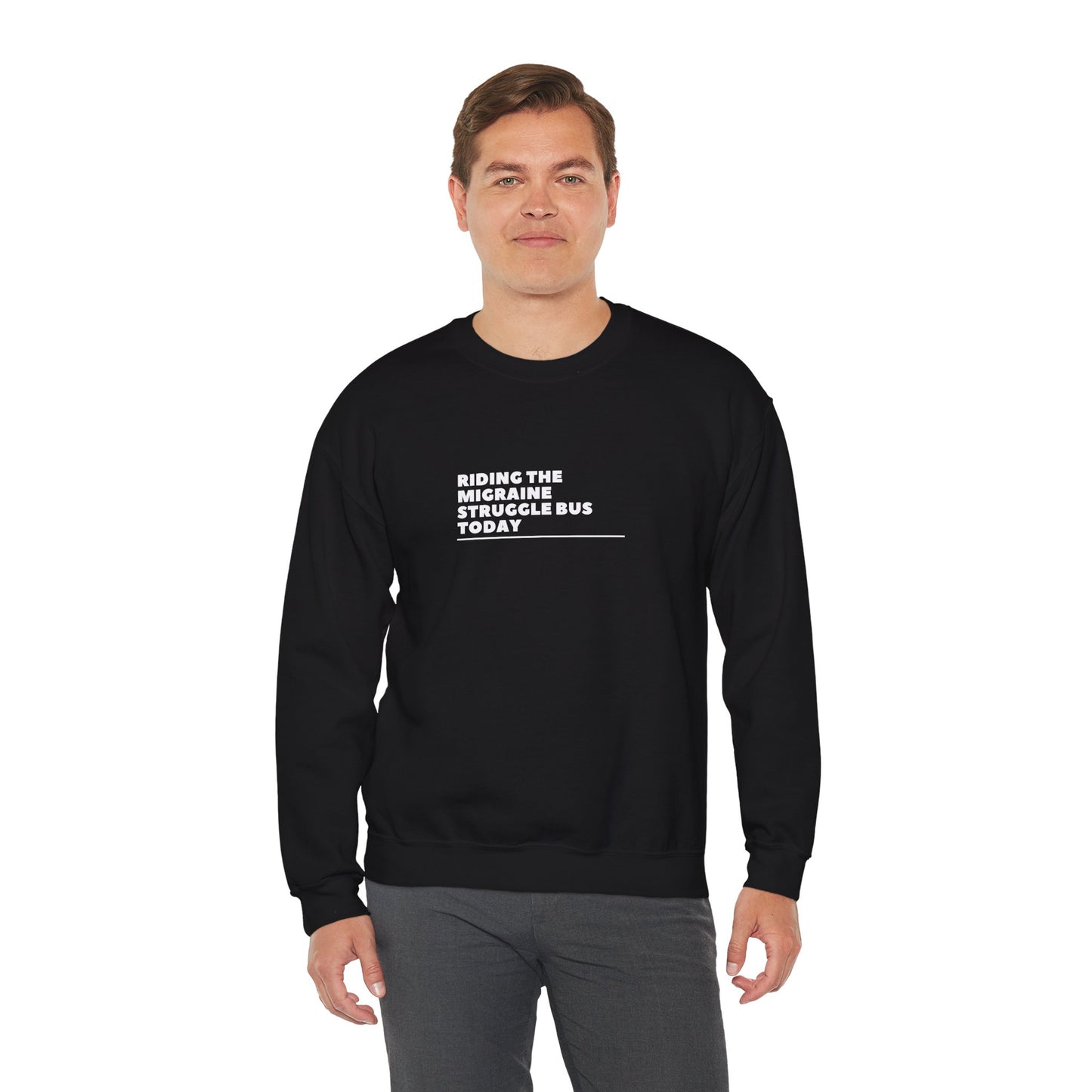 Unisex Migraine Day Invisible Illness Riding The Struggle Bus Warrior Sweatshirt