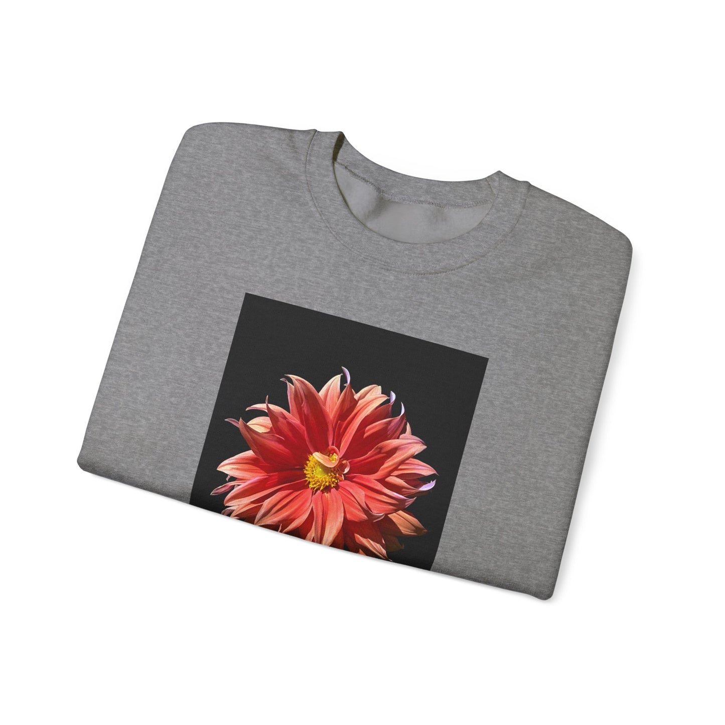 Unisex Heavy Blend™ Crewneck Dahlia Flower Sweatshirt