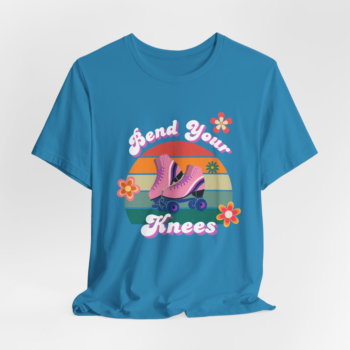Unisex Retro Vibes Bend Your Knees Skater T-Shirt