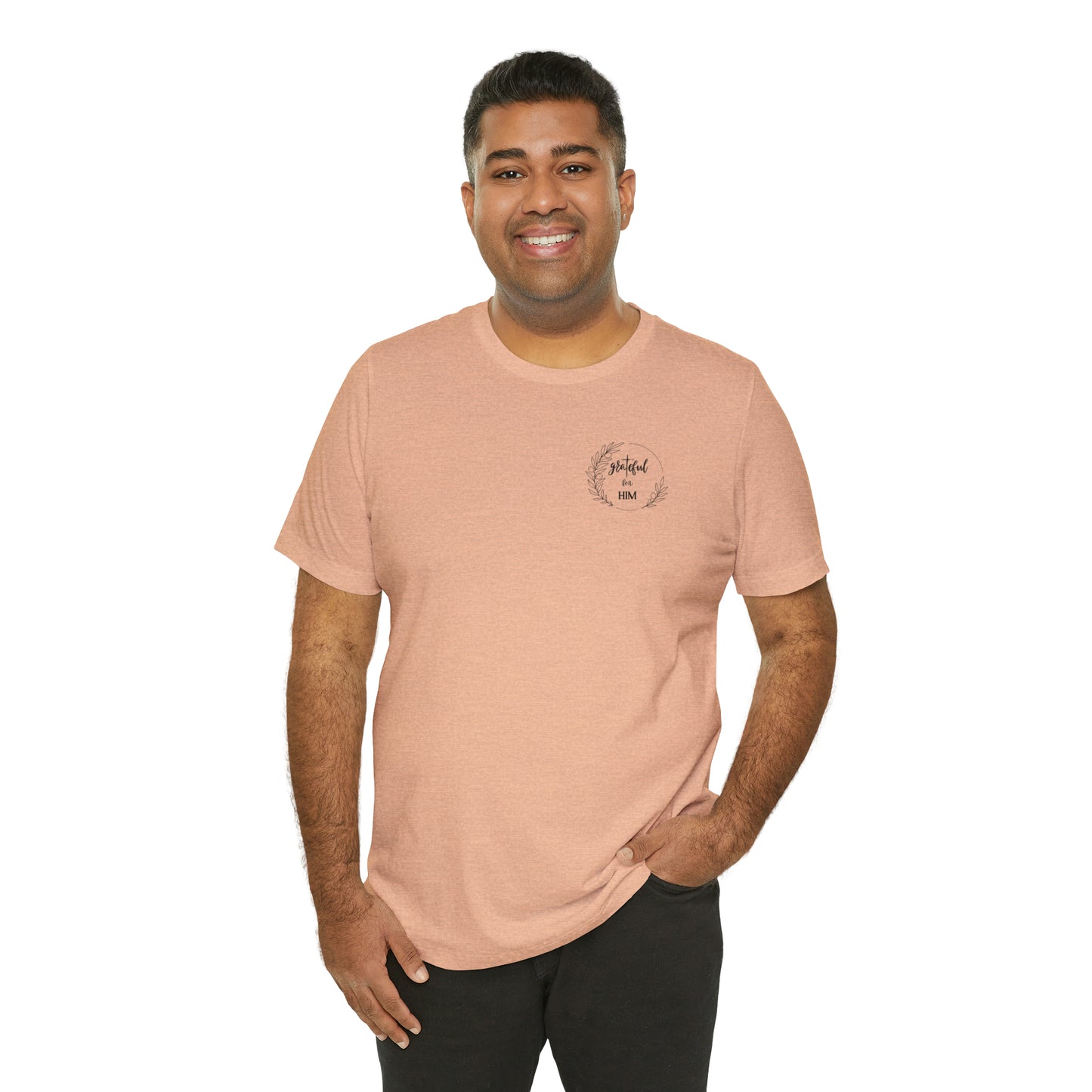 Unisex GraTeful for HIM T-Shirt, Shirt With Discreet Cross to Carry Blessings