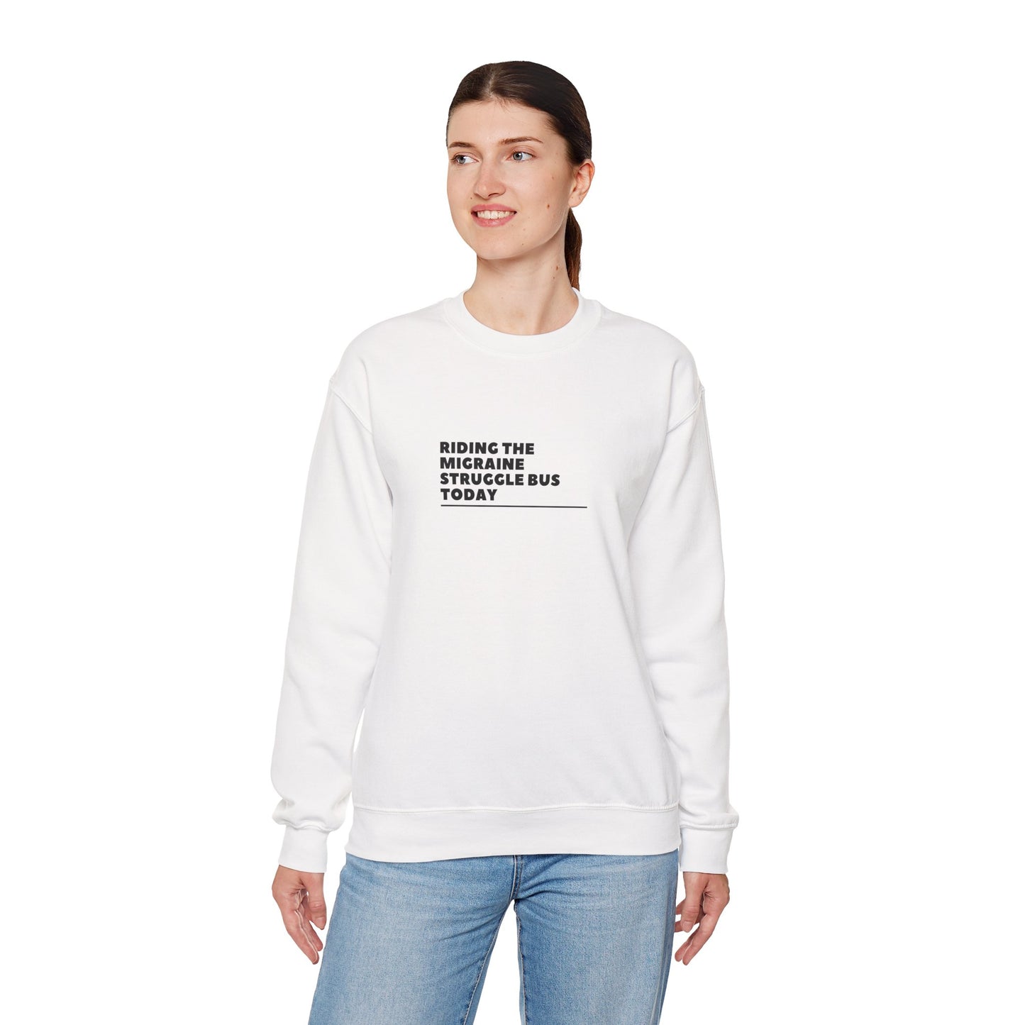 Unisex Migraine Day Invisible Illness Riding The Struggle Bus Warrior Sweatshirt