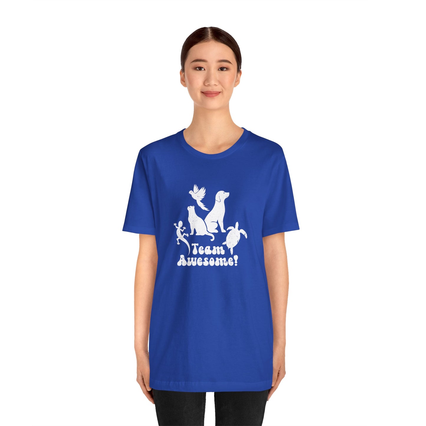Unisex Animal Lover Lizard Cat Bird Dog Turtle Team Awesome T-Shirt