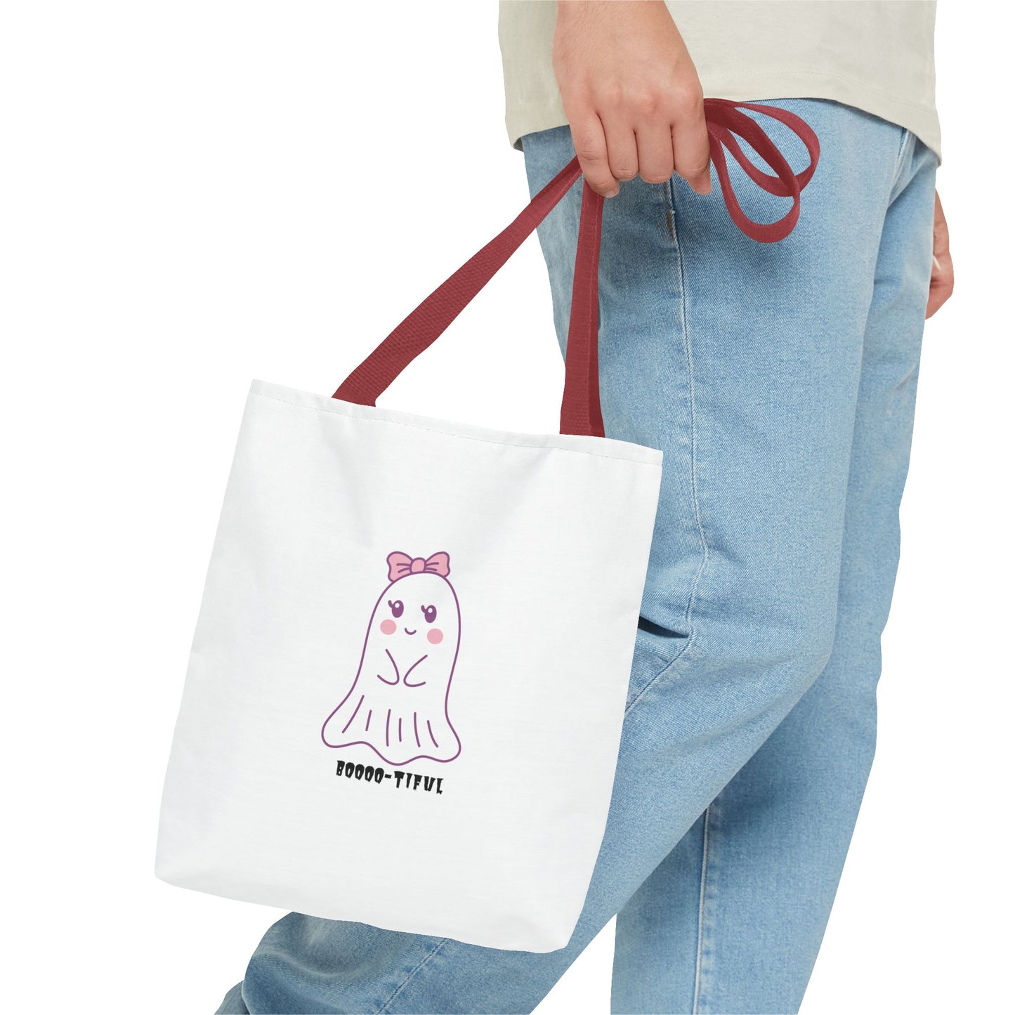 Cute Ghost Halloween Lover Spooky Season Tote Trick or Treating Candy Bag Fall Themed Reusable Lunch Tote