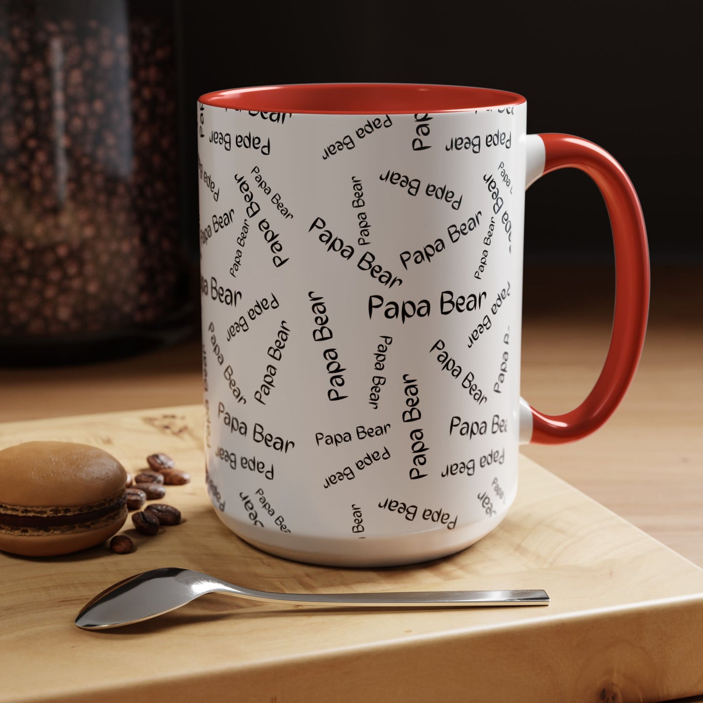 11oz/15oz Papa Bear Word Scramble Coffee Mug