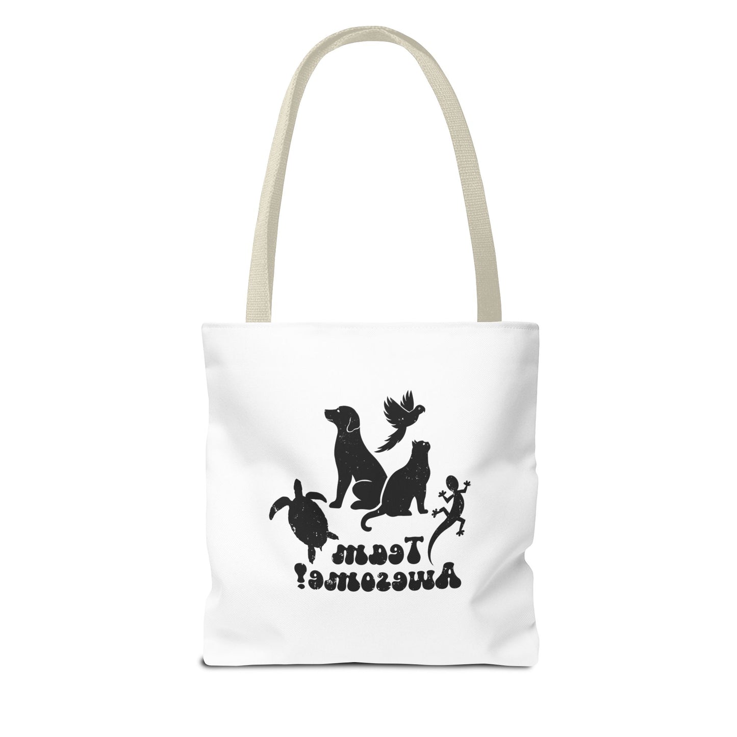 Unisex Animal Lover Lizard Cat Bird Dog Turtle Team Awesome Tote Bag