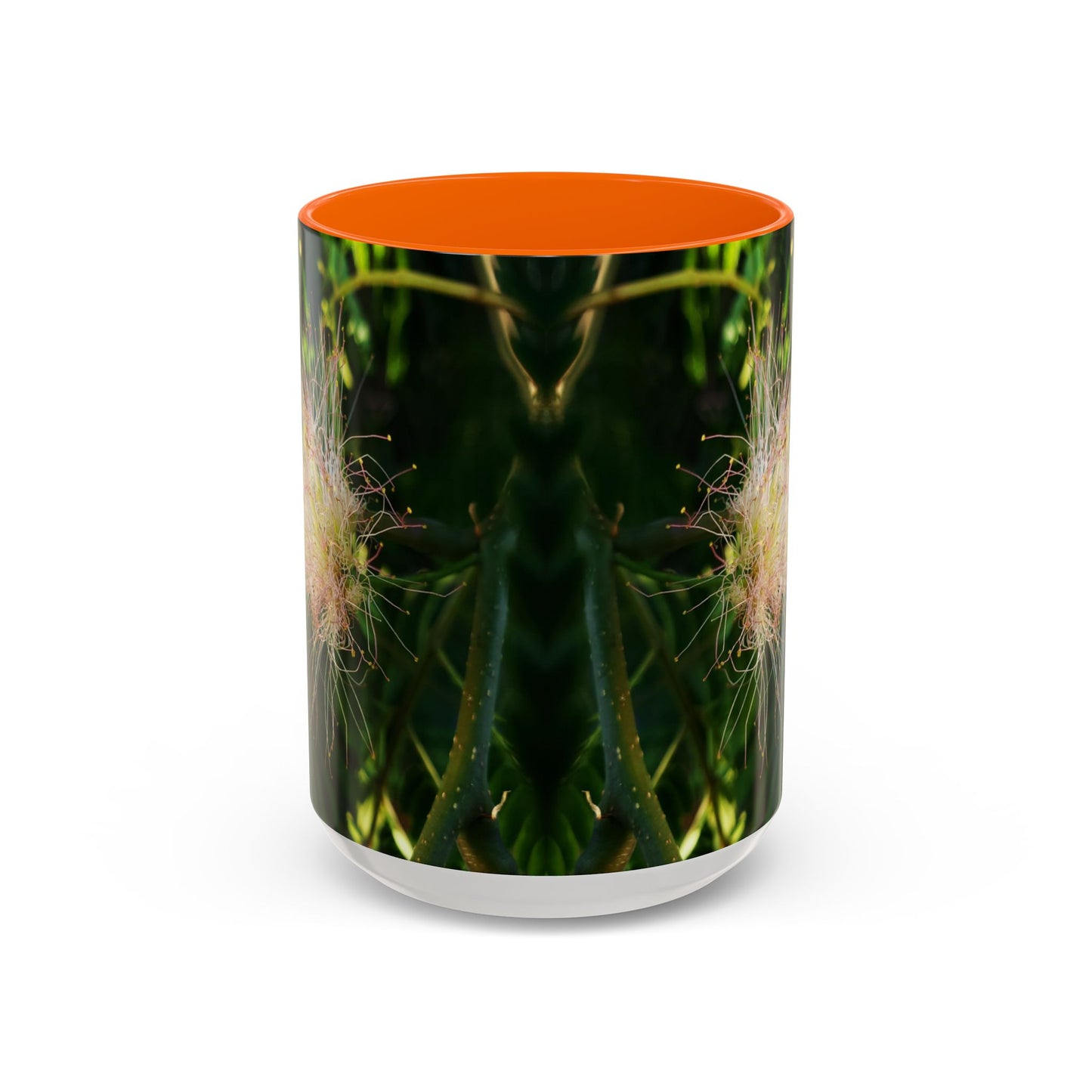 11oz /15oz Garden Themed Silk Blossom Plant Foliage Two Tone Coffee Mug