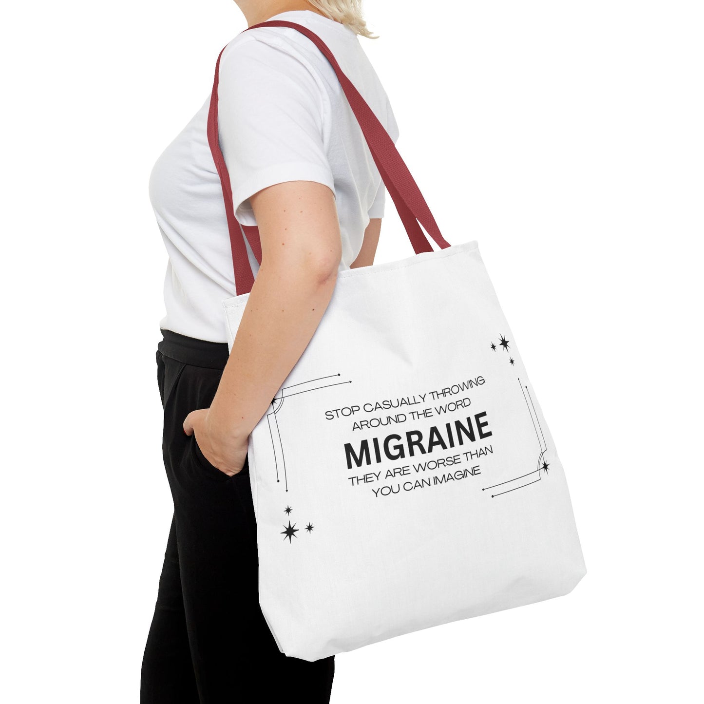 Unisex Migraine Day Invisible Illness Warrior Tote Bag