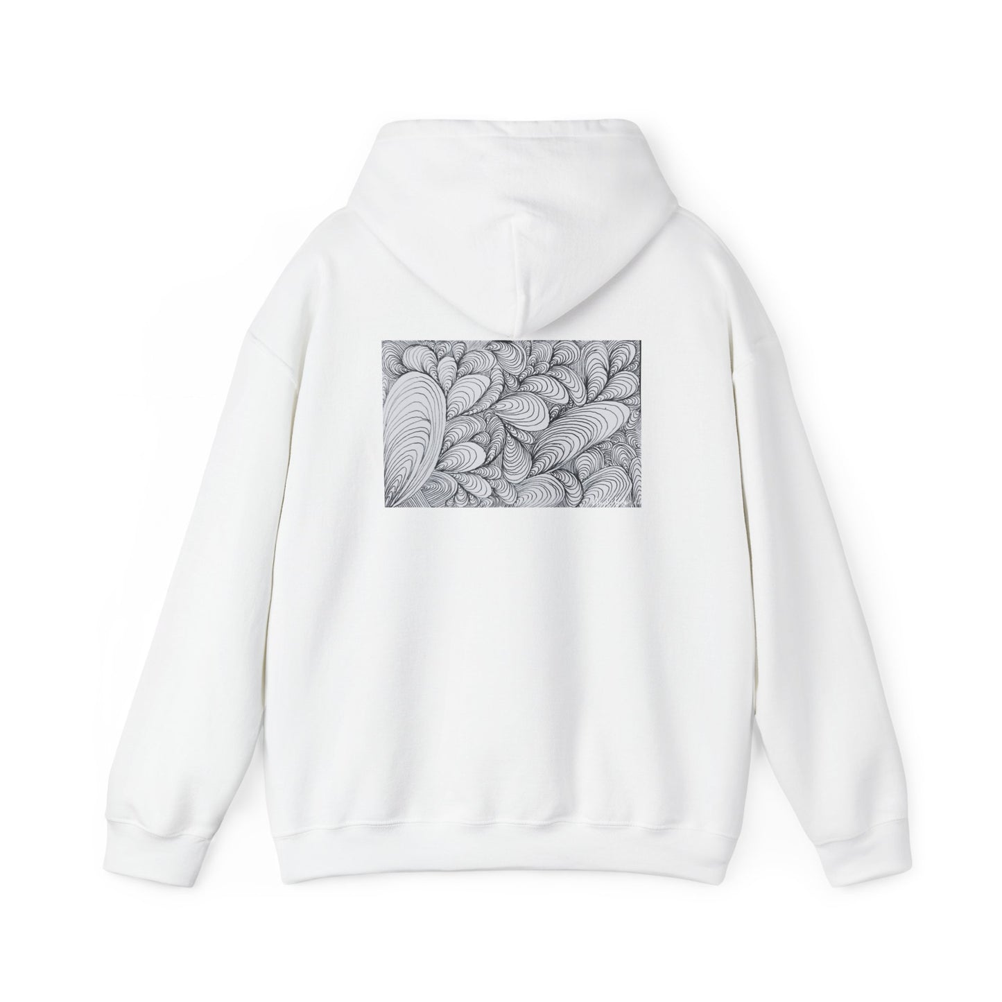 Unisex Heavy Blend™ Original Rough Artwork Midsize Print Hooded Sweatshirt