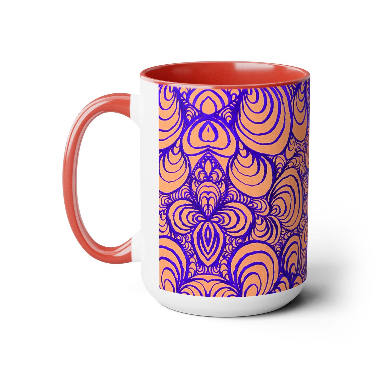 15oz Original Line Art Coffee Mug - Puzzle Panels 1 Color Pop Run