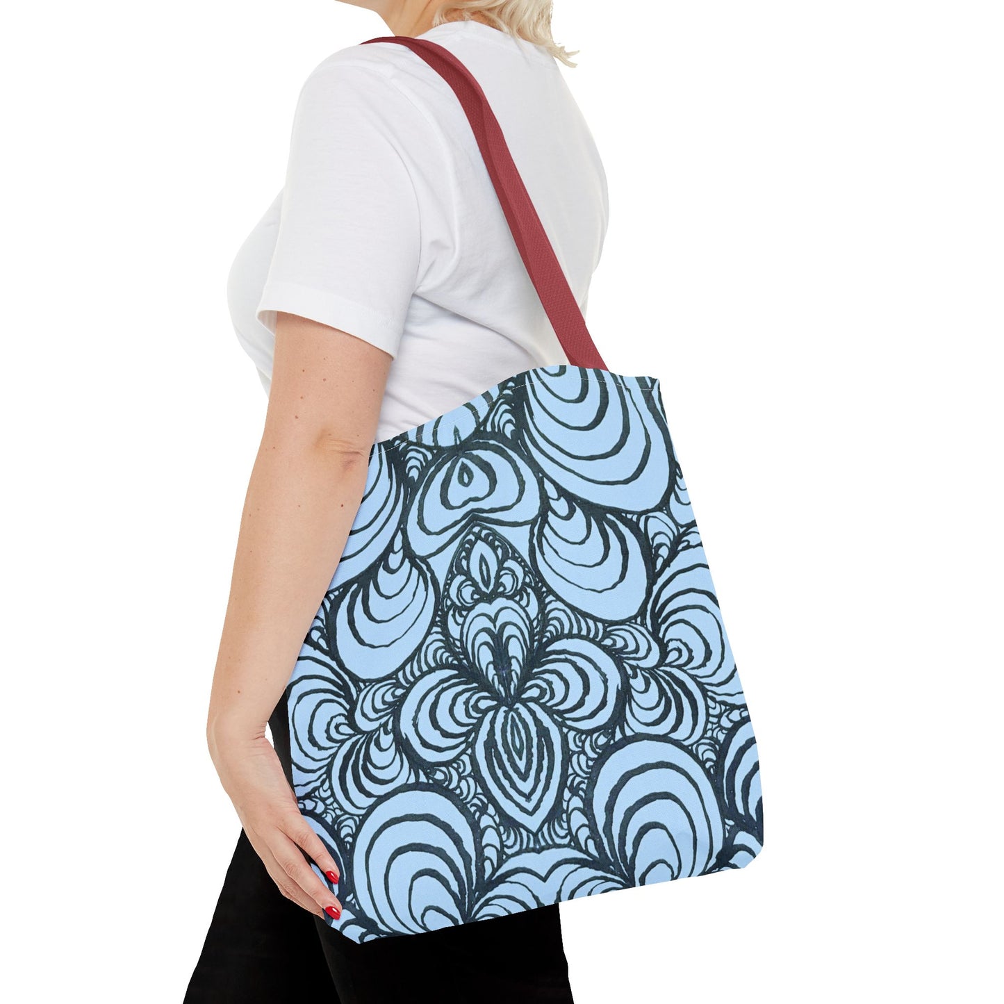 Unisex Original Line Art - All Over Print Tote Bag - Puzzle Panels 1 Color Pop Polar