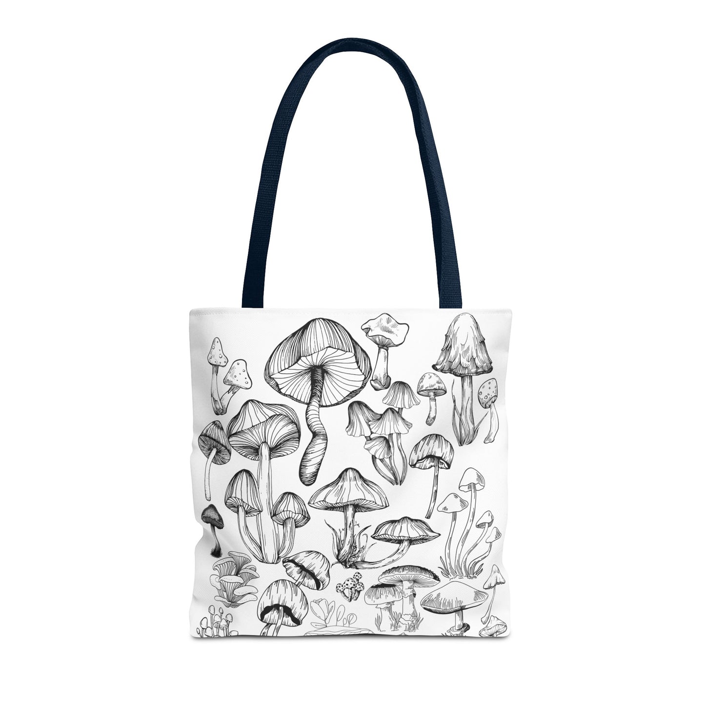 Unisex Mushroom Lover Fungi Print Toadstool Mycology Tote Bag