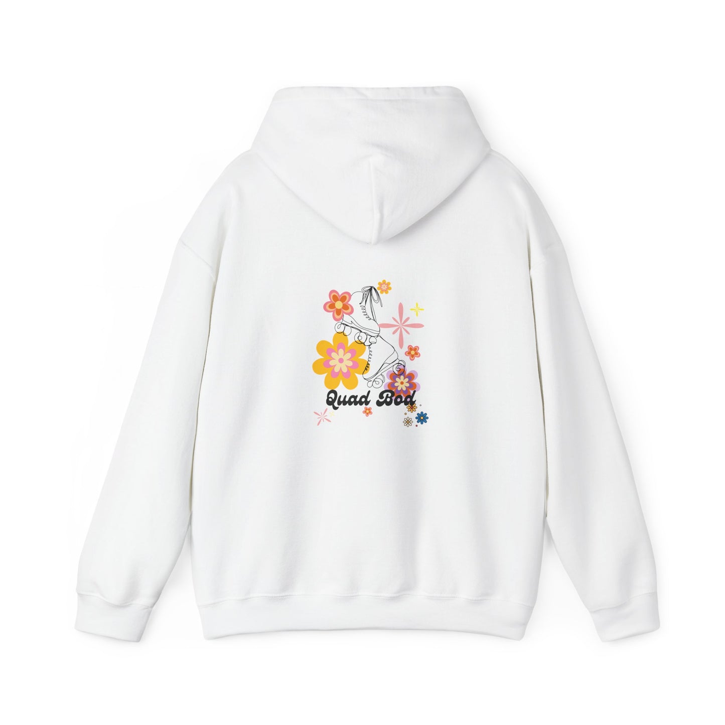 Unisex Heavy Blend™ Quad Bod Retro Vibes Rollerskater Hooded Sweatshirt